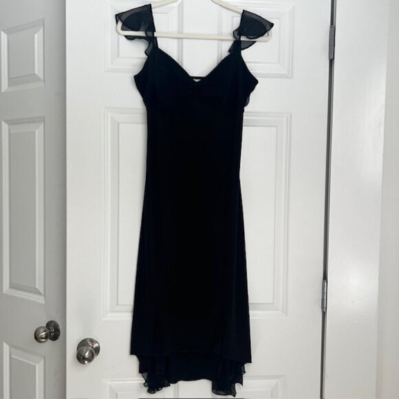 Vintage 100% Silk Alfani Flutter Dress - Picture 1 of 5
